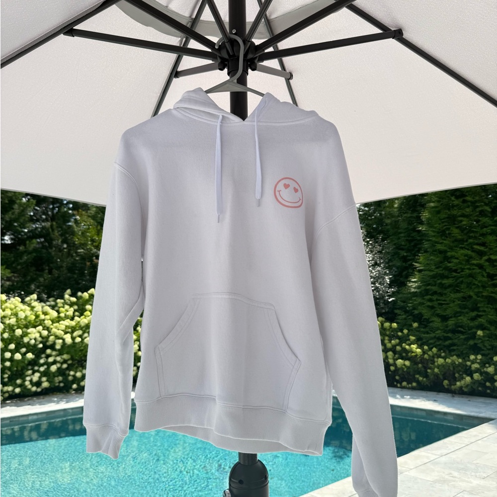 White Smiley Face Starfit Hoodie